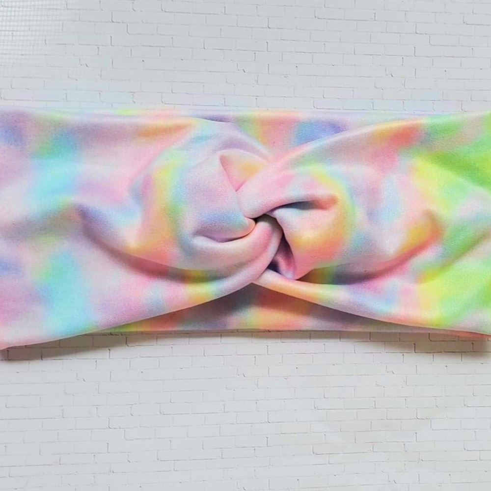 Headband Tie dye Rainbow multicolor
